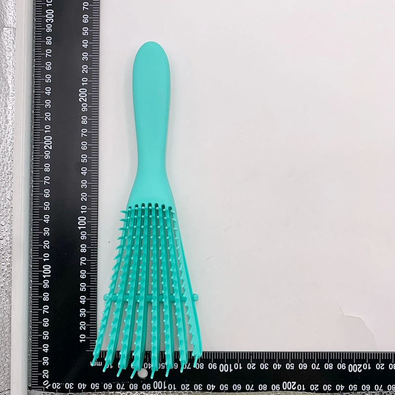 Hot selling stylish comfortable multicolor bristles octopus eight row Detangler brush