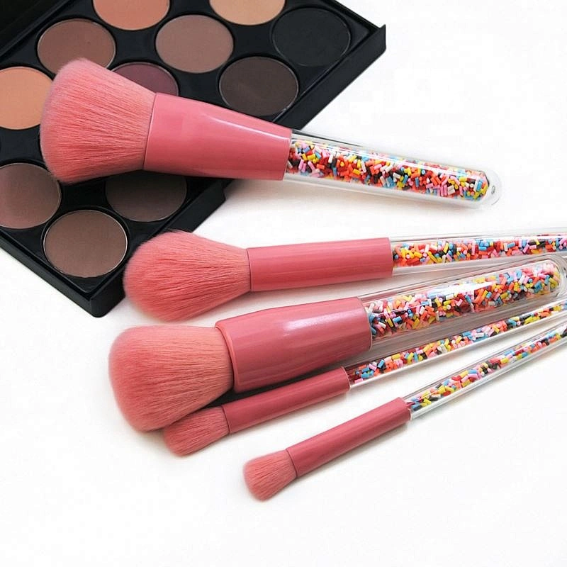 Candy Makeup Brush 5Pcs Portable Travel Set Cute Cosmetic