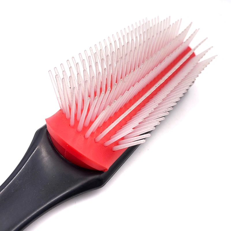 9 Rows Nylon Hair Brush Plastic Bling Handle Brush mens plastic denman styling hair brushes