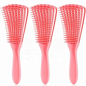 Wholesale Custom Logo Products Eight Rows Detangling Massage Detangle Hair Brush For Curly