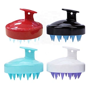 Silicone Shampoo Scalp Shower Washing Hair Massage Brush Style Beauty Barber Comb