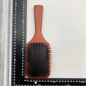 Custom Hair Brush Natural Wooden Bamboo Paddle Brush Detangler Comb Massage Scalp Set Denman hair brushes
