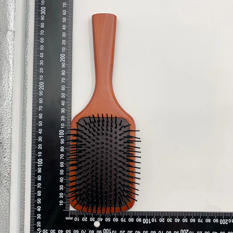 Custom Hair Brush Natural Wooden Bamboo Paddle Brush Detangler Comb Massage Scalp Set Denman hair brushes