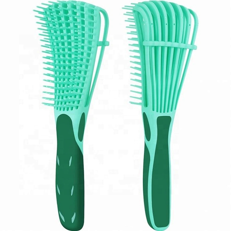 Good Quality Soft Rubber Handle Detangling Eight-Claw Hair Brush For Curly