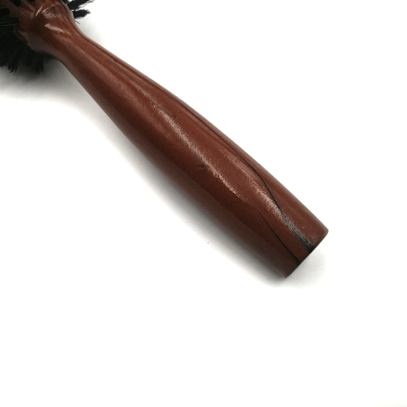 Nature environment-friendly degradable wooden roller hair brush