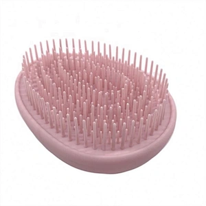 Rubber Coating Egg Shape Detangling Hair Brush With Soft Touch
