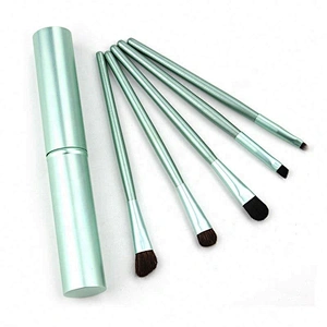 5Pcs Travel Portable Eyeshadow Eyeliner Eyebrow Brush Lip Make Up Brushes Mini Eye Makeup Set