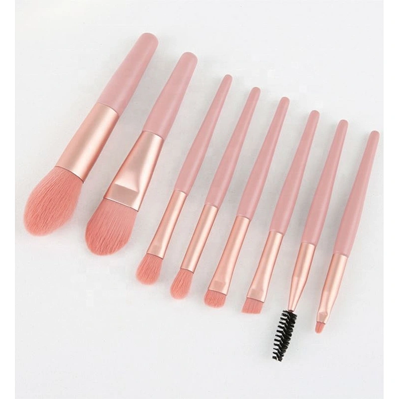 Mini 8 - Pack Professional Makeup Brush Set Brushes Factory Stock