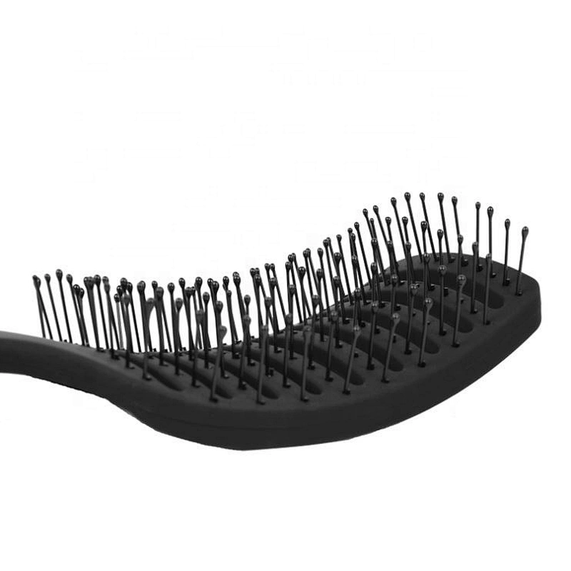2020 New Style Anti-static Black/Pink Color Hair Brush Curved Row Comb Scalp Brush