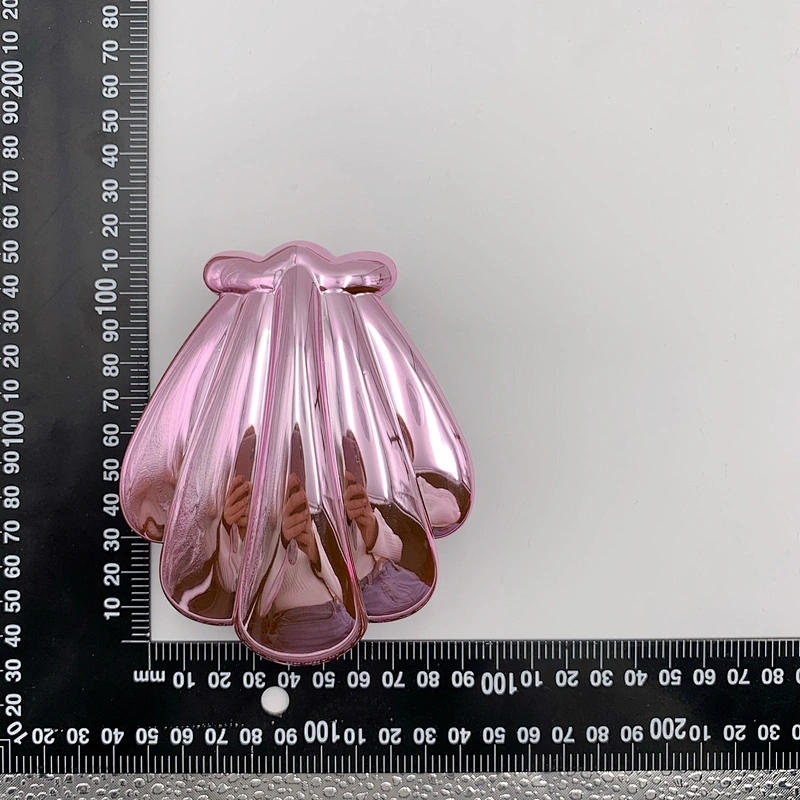 2020 New Design Shell Shape Plastic Travel Portable Cute Private Label Detangling Bling Hair Brush