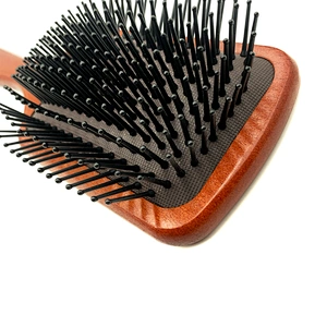 Custom Hair Brush Natural Wooden Bamboo Paddle Brush Detangler Comb Massage Scalp Set Denman hair brushes