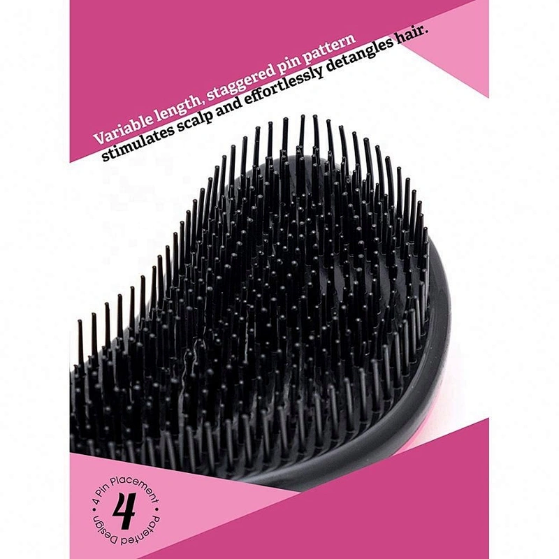 Customized Color Logo Detangling Hair Brush Comb Classic For Curly