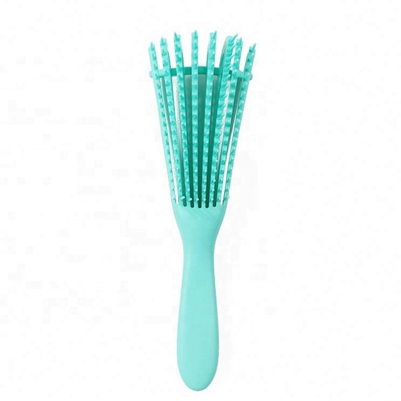 Green Easy Detangle Comb Private Label Silicone Curly Bristle Detangling Hair Brushes Manufacturers