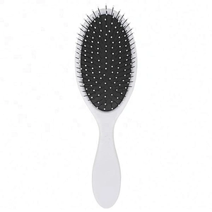 Professional soft comfortable customized color logo plastic hairbrush wet hair brush