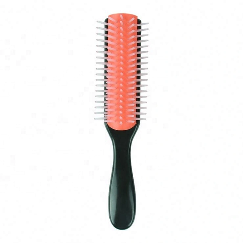 Wholesale inject shiny body small size pocket 5 rows detachable head custom denman brush