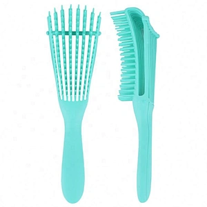 Popular customized logo detangling 8 rows wave hair brush salon hairdressing brush factory