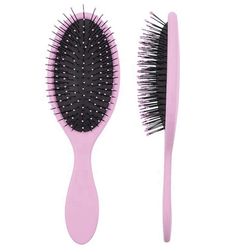 Colorful hair care brush massager soft cushion nylon bristles wet salon use hair brush