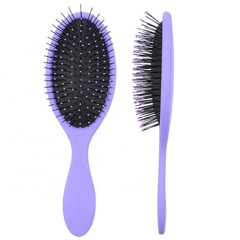 Colorful hair care brush massager soft cushion nylon bristles wet salon use hair brush