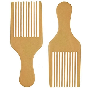 Wholesale ecofriendly men's styling afro pick hair grooming personalized professional hair comb wood