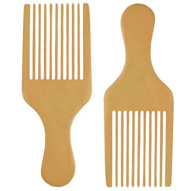 Wholesale ecofriendly men's styling afro pick hair grooming personalized professional hair comb wood