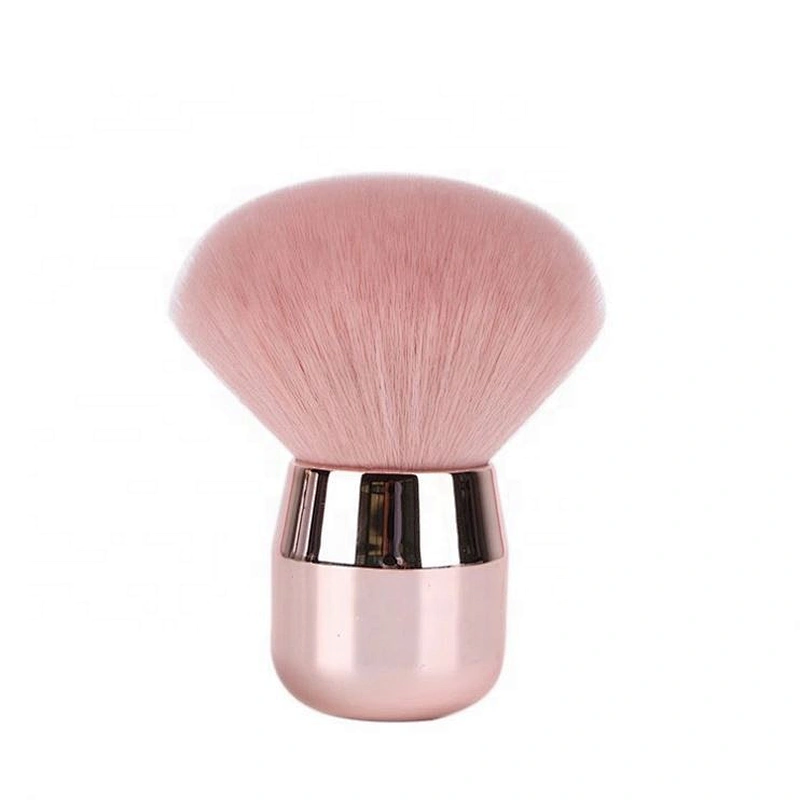 Factory Directly Sale Metal Cosmetic Blush Brush Low Price Cute Mushroom Soft Makeup