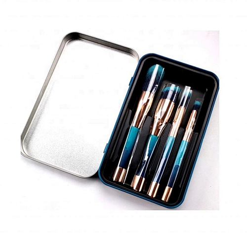 FYD 4 Pcs Gradient Blue Portable Premium Magnet Makeup Brush With Box