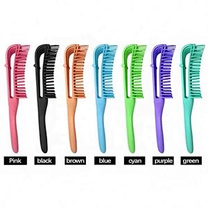Wholesale Women's Detangling Hair Brush Plastic Handle Vented Eight Rows Octopus Comb Spare Ribs Dryer