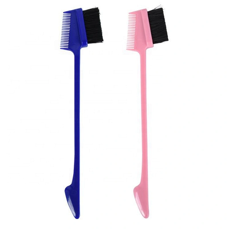 Cheap Salon Home Use Multi Colors Plastic Nylon For Eyebrow Tail Comb Edge Brush