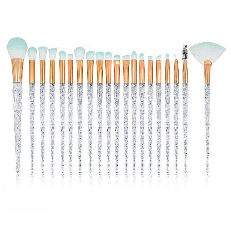 2020 Hot Selling 20Pcs Sets Colorful Eye Makeup Brush Diamond Brushes Set
