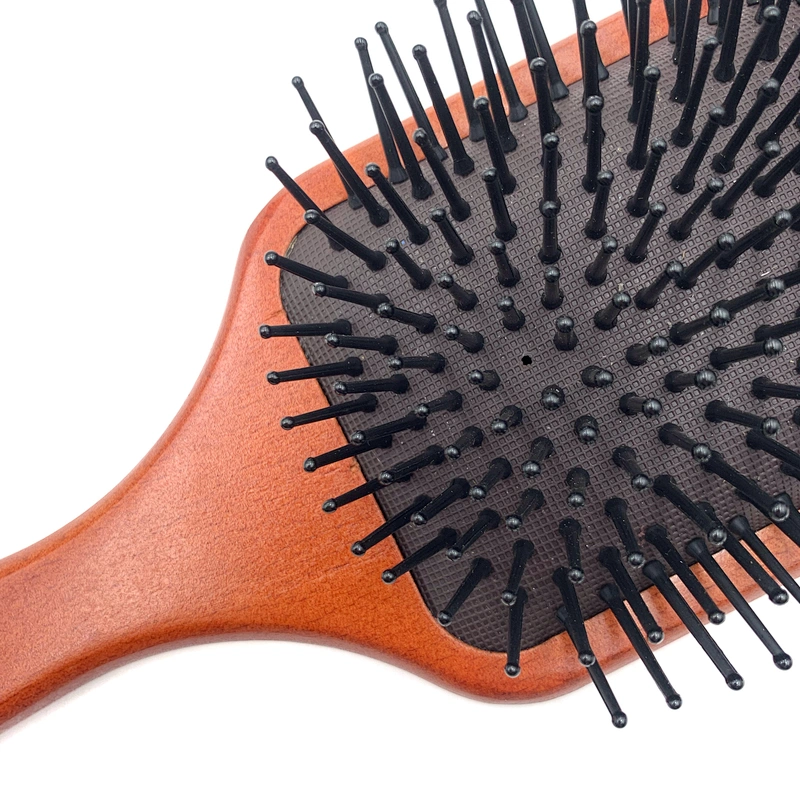 Custom Hair Brush Natural Wooden Bamboo Paddle Brush Detangler Comb Massage Scalp Set Denman hair brushes