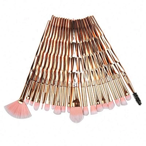 Multi-Function Brushes Kit 20 Pieces Makeup Brushes/Wooden Handle Rose Gold Brush Set/Custom Logo Make Up