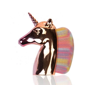 2019 New Fashion Rose Gold Colorful Scatter Brush Horse Head Manicure Makeup Tools