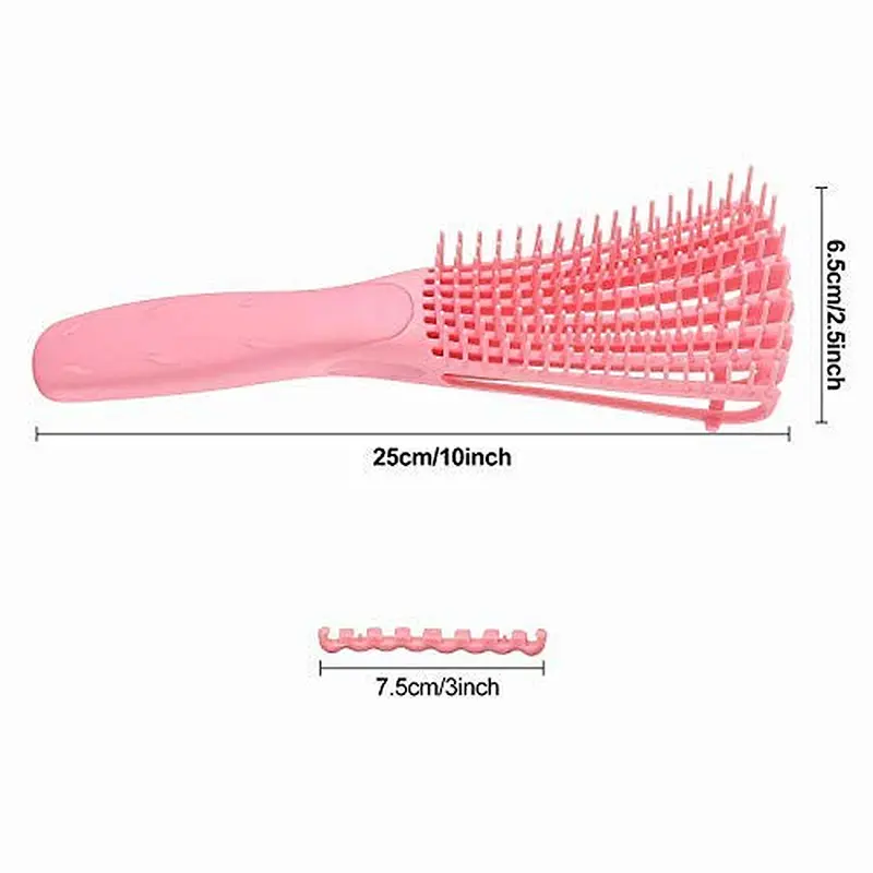 Free sample Curve Fast Drying octopus 8 rows Anti-Static Scalp Plastic  Massage Vent Detangling Hair Brush
