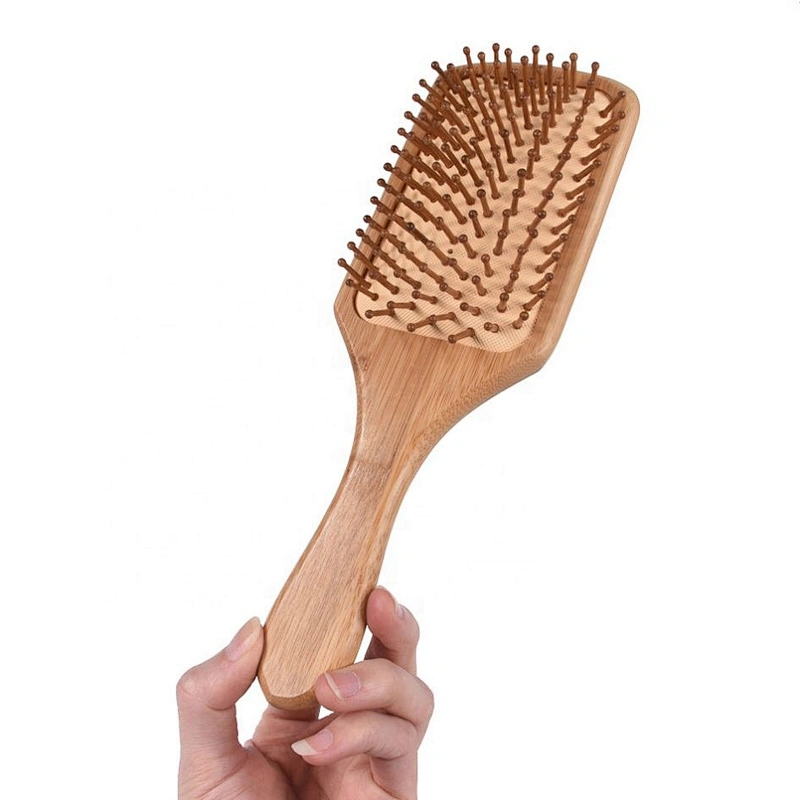 Eco-Friendly Bamboo Detangling Massage Wood Hair Comb Brush