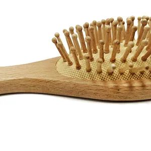 Hair Brush Wooden Bamboo Brush for Hair Hot Sale Professional Hair Soft Boar Bristle Waterproof