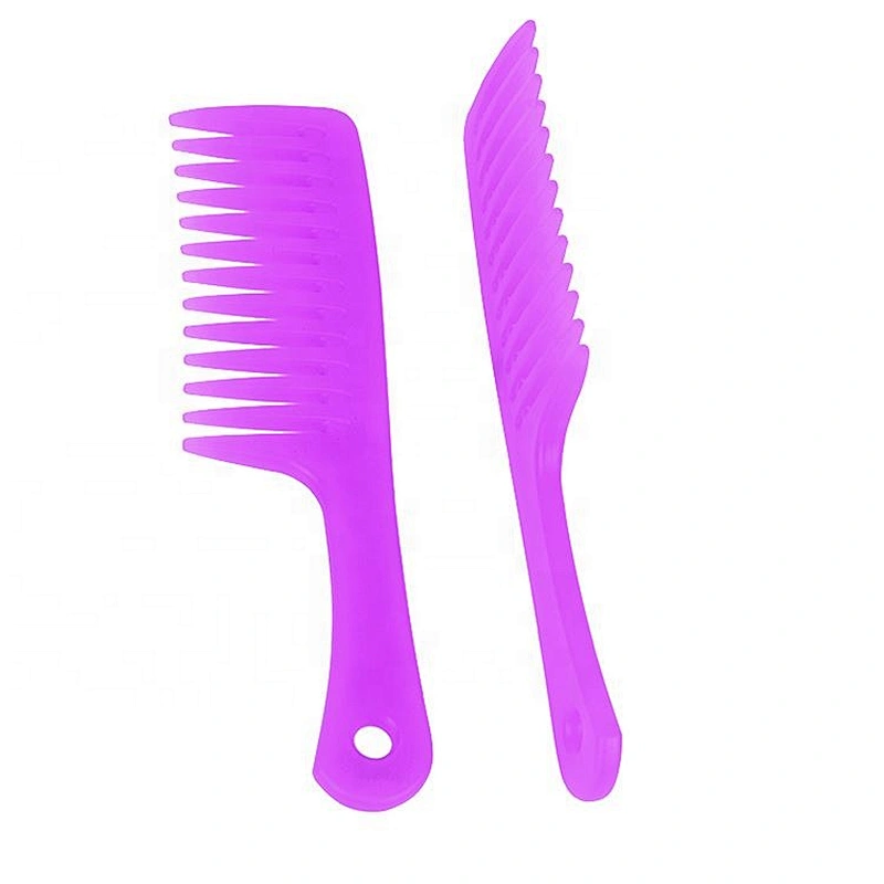 Plastic Material Wide Tooth Barber Comb With Logo Natural Hair Custom woman dye comb