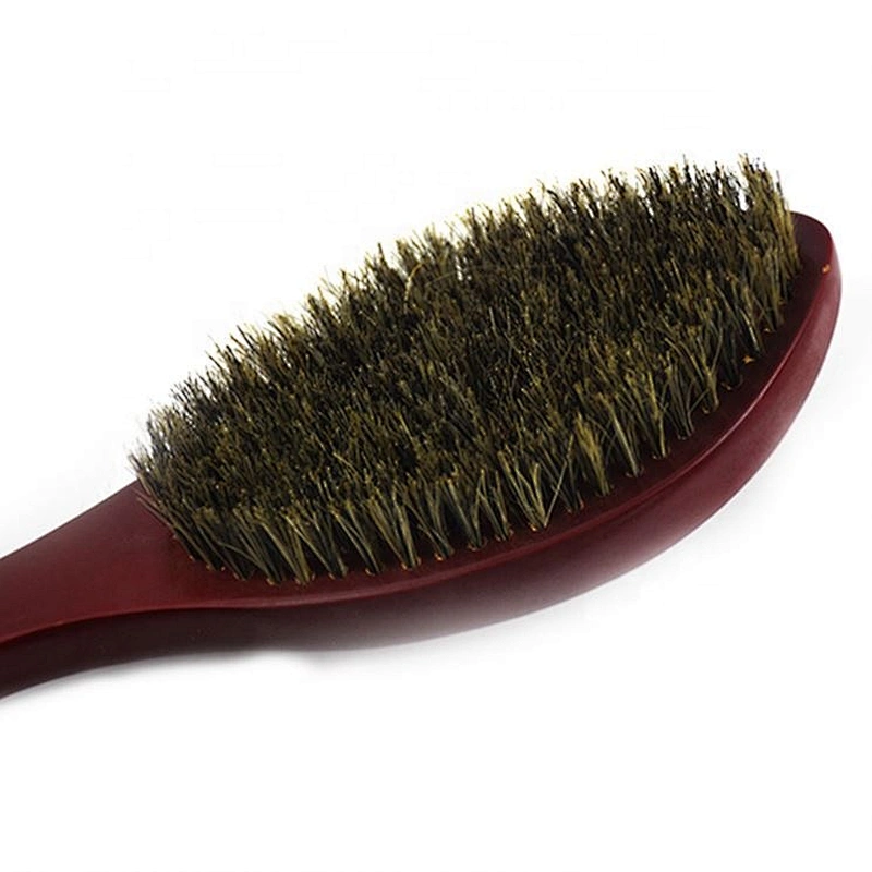 men's grooming beard brush new design eco friendly wooden wave brush 360 curved men hair brush