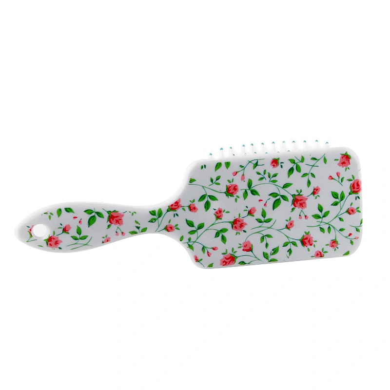 Xinlinda brand factory wholesale customised antique hair brushes good quality printed flower round heated ionic hair brush