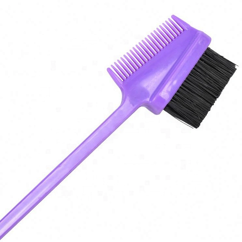 Custom private label women eyebrows 3 in 1 wholesale pink double sided edge brush with rat tail