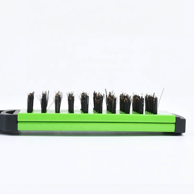 ceramic coating hair straightener brush double boar bristle nylon hair straightening brush