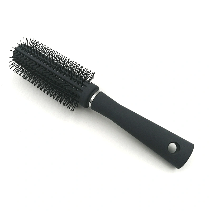 Lirong Professional Hair Brush Bristle Detangling Wet Plastic Custom Logo Thin Nylon Round Laser