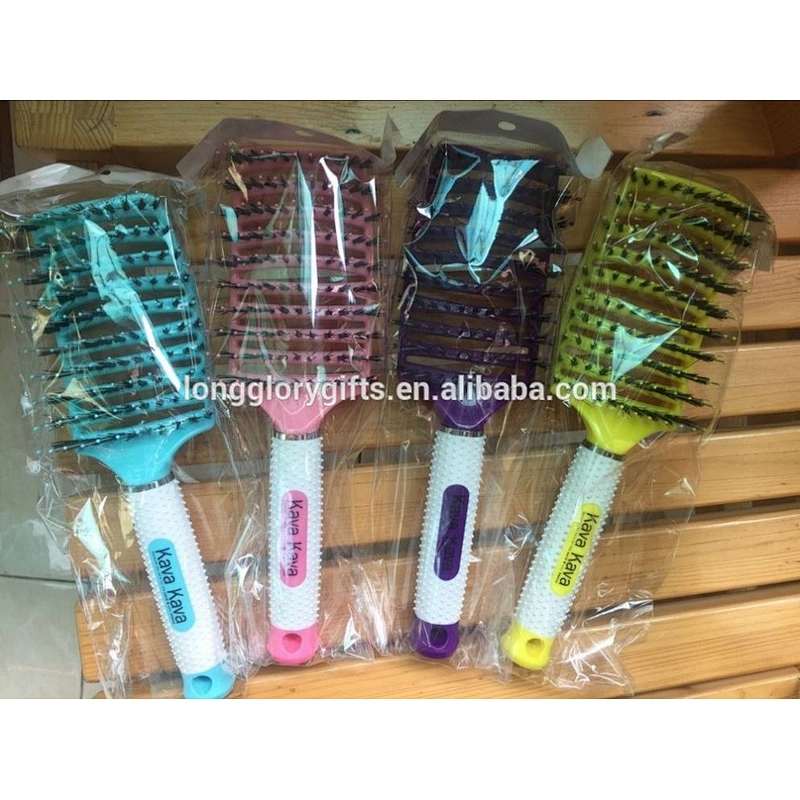 Boar Bristle Hair Brush,Curved Vented Professional Detangling Brush For Long,Thick,Thin Curly & Tangled Vent