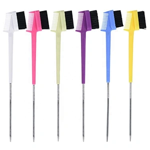 New Products For Style And Braid Metal Tail Double Side Cosmetic Eyebrow Hair Brush