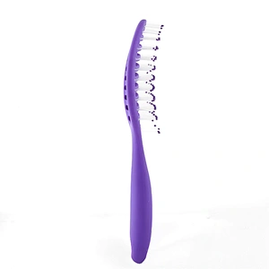 Xinlinda brand Wholesale professional bone hair brush salon equipment rubber flexible boar bristle nylon brush