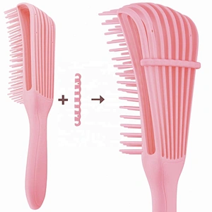 Best Private Logo Wet Afro Detangle Comb Detangling Hair Brush For Curly