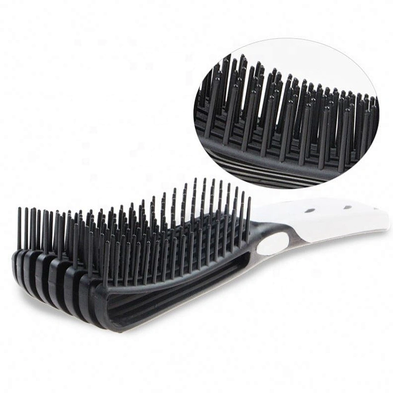 Wholesale Custom Logo Products Eight Rows Detangling Massage Detangle Hair Brush For Curly