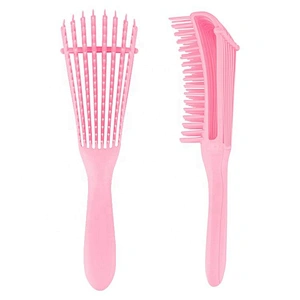 4 colors fast drying 8 rows anti static cleaner edge flat filament top nylon bristles self cleaning hair brush