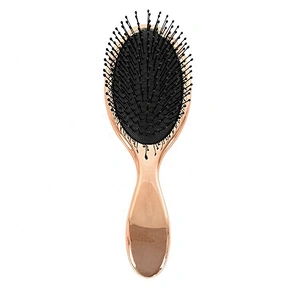 Hair brushes wholesale private label electroplate blue hairbrushes massage vent brush