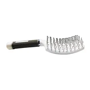 Xinlinda brand 2018 New Arrival China wholesale plastic curve hair brush Salon hairdressing brush