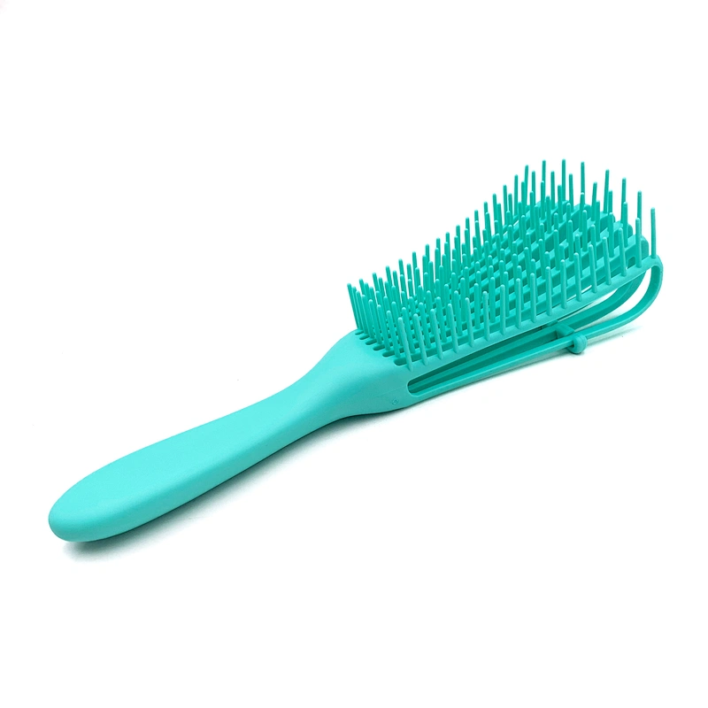 Hot selling stylish comfortable multicolor bristles octopus eight row Detangler brush